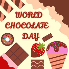World Chocolate Day Illustration Design