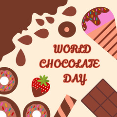 World Chocolate Day Illustration Design