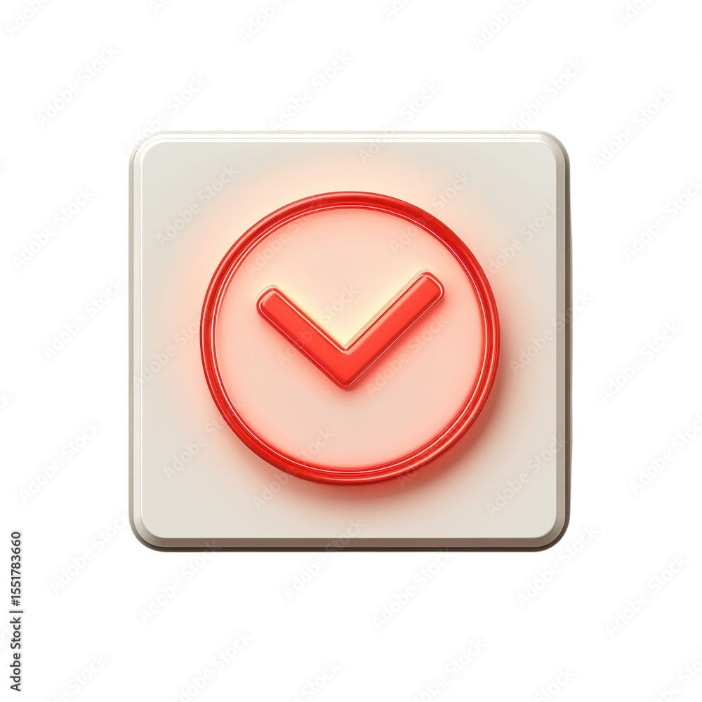 Poster red arrow icon sign downward selection choice interface button ui ux on transparent background