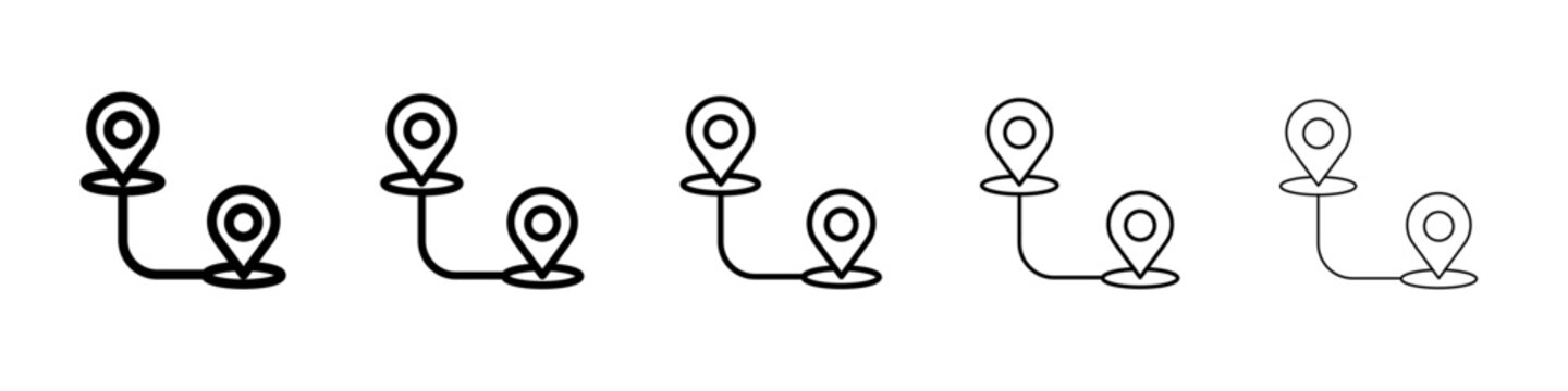 Destination distancing icon simple illustration logo art