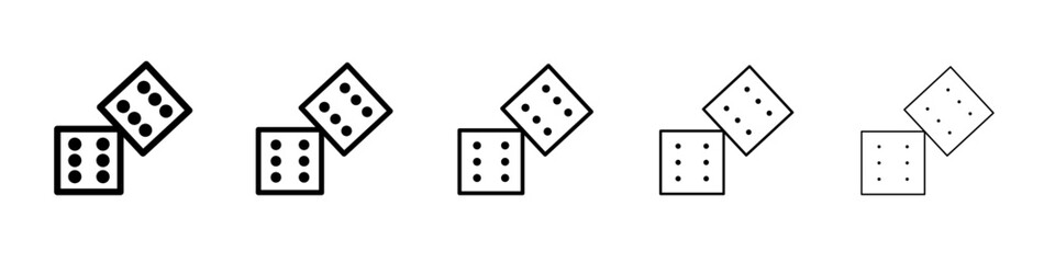Dice Six Icon simple illustration logo art