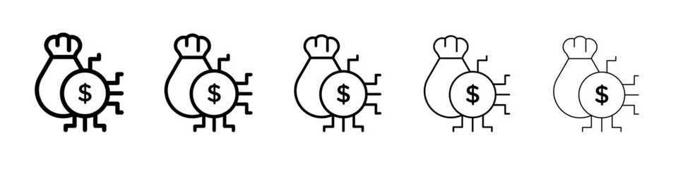 Digital Currency icon simple illustration logo art