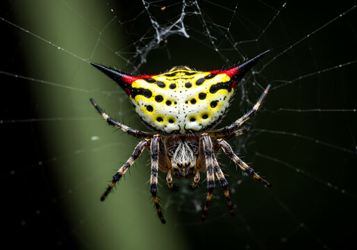 Spiny Orb-Weaver Spider on Web