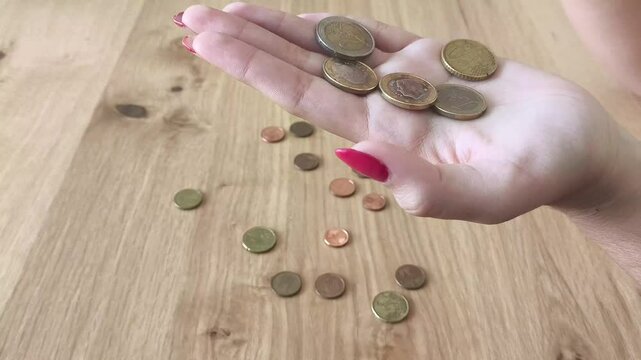 Contar dinero suelto en monedas peligro de extinci&oacute;n 