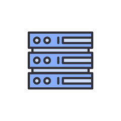 Stylized Illustration Of Network Servers With A Transparent Effect
