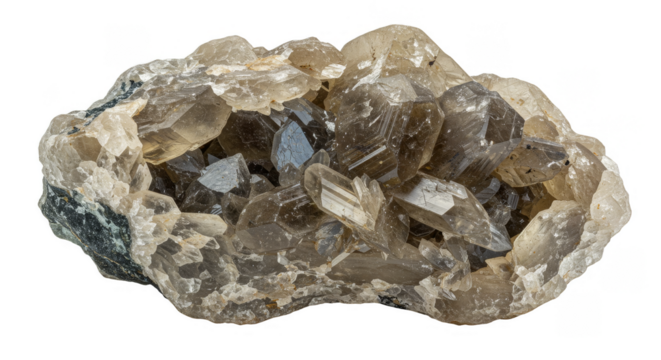 Isolated Transparent Quartz Mineral Crystal Gemstone Stone for Background