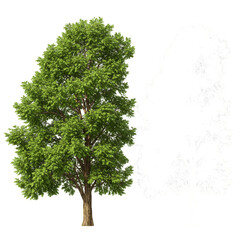 Obraz premium Isolated Tree with Green Leaves Illustration on Transparent Background