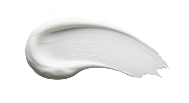Isolated White Cream Smear Texture Background Beauty Product Skincare