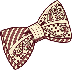 Elegant Bow Tie Design for Formal Style. Classic Bow Tie Clipart Illustration Design. Stylish Bow Tie Design in Black and White. Bow Tie Drawing for Fashion and Accessories. Hand drawn Bow Tie Design