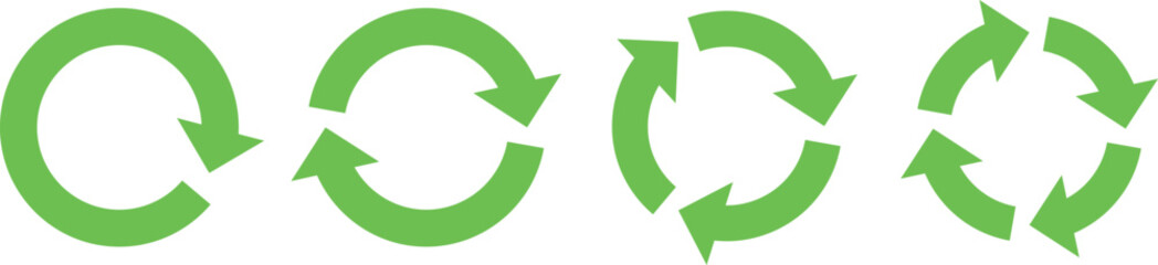 イラスト素材：サイクル図　サイクル矢印　set of recycling icons. 	recyclable icon set.
