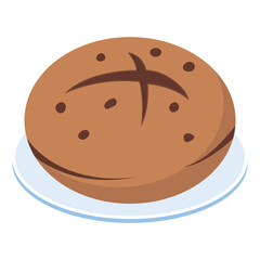 crusty bread roll Filled with tender Matjeshering isometric concept, Seafood Sandwich with veggies vector design, German cuisine symbol, Germany Platter sign, European gastronomy food illustration 
