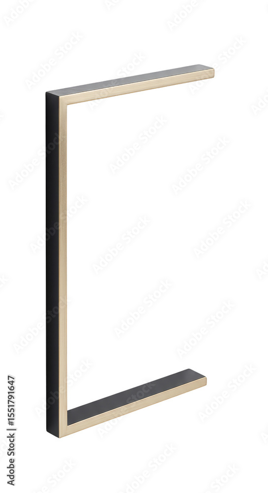 Poster isometric 3d geometric shape frame on white background minimalist structure