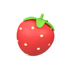 Strawberry isolated 3d render icon illustration