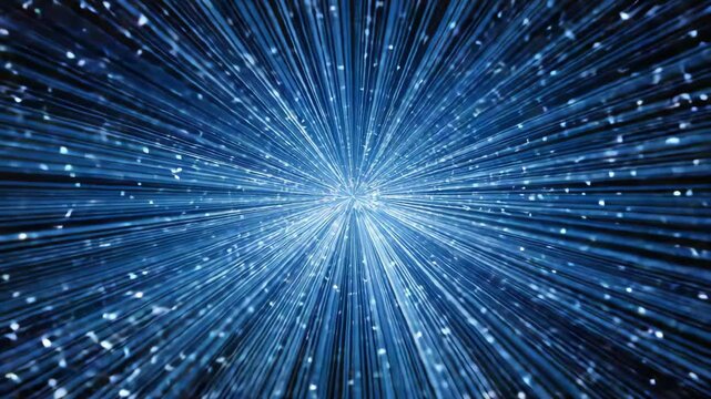 Blue glowing particle burst with blue light energy creating dynamic particle energy burst effect