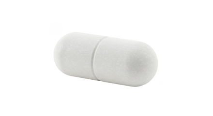 Isolated White Capsule Pill Medicine Medical Treatment Transparent