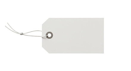 Isolated White Paper Tag Label Template for Product Price String