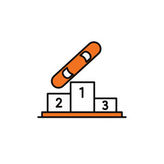 Snowboarding Competition Podium.