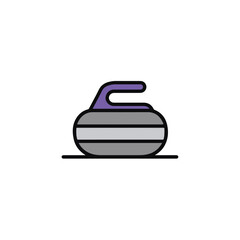 Obraz premium Curling stone icon, simple design.