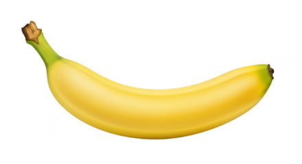 Isolated Yellow Banana Fruit Sweet and Healthy Tropical Vitamins