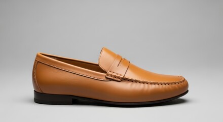 Elegant Brown Leather Loafers for Stylish Dress and Casual Wear with Refined Design