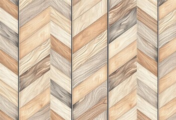 Seamless herringbone tile pattern; vector illustration of classic zigzag ceramic texture for flooring or cladding, paving, grid