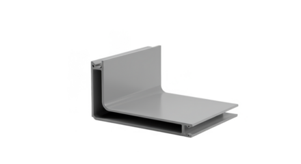 Metallic Angle Profile Shape Steel Aluminum Construction Transparent