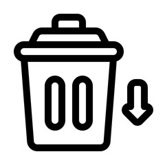 Waste Reduction Line Icon. Single icon, line vector icon