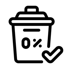 Zero Waste Line Icon. Single icon, line vector icon