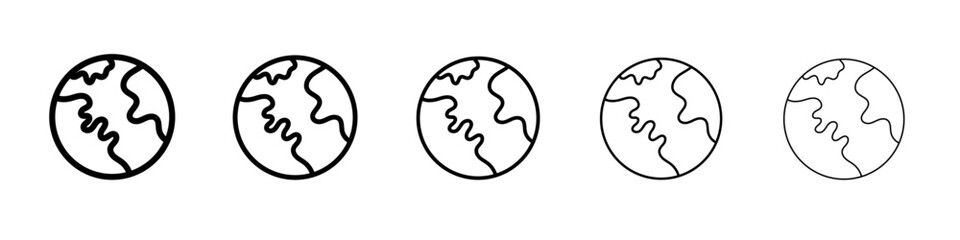 Earth icon simple illustration logo art