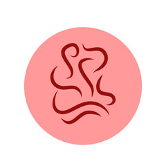 Pinworm parasite vector icon