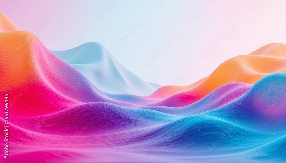 Poster abstract waves background, colorful fluid art and dynamic gradient backdrop for modern design