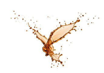 Orange Abstract Liquid Splash Motion with Transparent Background Illustration