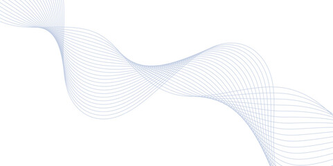 Abstract black wave banner template. Wave with lines created using blend tool. Curved wavy line, smooth stripe.