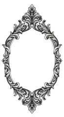 Ornate Decorative Vintage Frame Isolated Vector Illustration