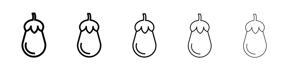 Eggplant icon simple illustration logo art