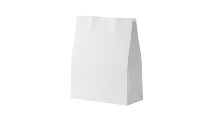 Isolated White Paper Bag Package for Shopping on Transparent