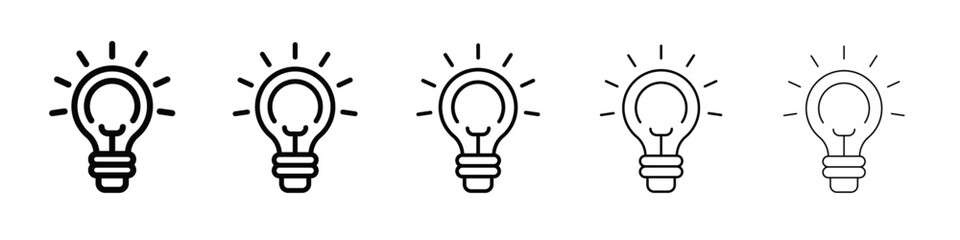 energy efficiency light bulb icon simple illustration logo art