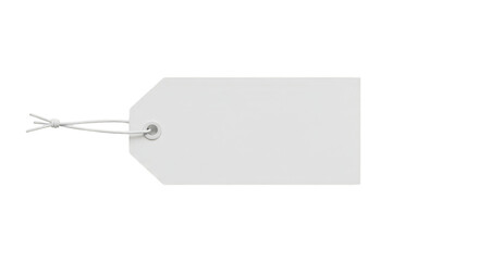 Isolated White Price Tag Blank Cardboard Label for Retail Sale
