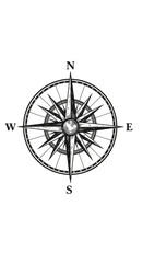 Pixelated Compass Illustration Directional Guidance Travel Navigation Tool