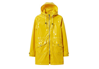Isolated Yellow Raincoat Fashion Waterproof Jacket Apparel Clothing