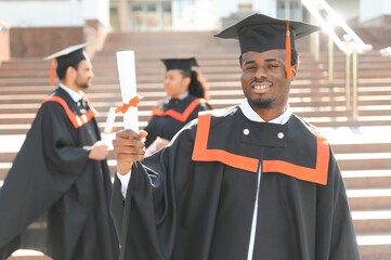 Young African American Teen Graduating