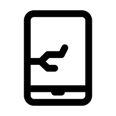 Smartphone Simple Line Icon. Single icon, line vector icon
