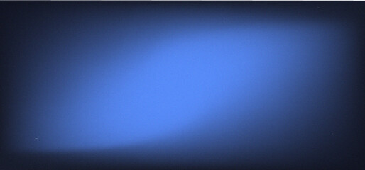 Monochromatic Blue on black gradient Background. Blue Abstract artwork gradation with grain texture. Grainy blue abstract color gradient.