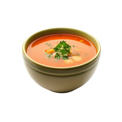 Delicious Bowl of Vegetable Soup with Fresh Parsley Garnish