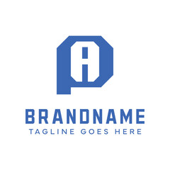 Letters PA Monogram Logo, suitable for any business with PA or AP initials