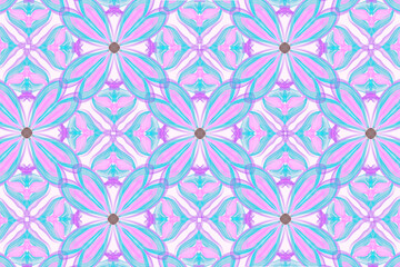 seamless floral pattern Hmong style