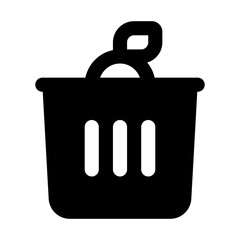 Organic Waste Simple Glyph Icon. Single icon, glyph vector icon