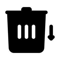 Waste Reduction Simple Glyph Icon. Single icon, glyph vector icon