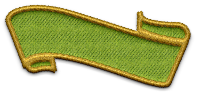 set of green embroidery shapes for background. PNG file embroidery