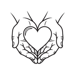 Hands Holding Heart A Symbol of Care, Love, and Compassion